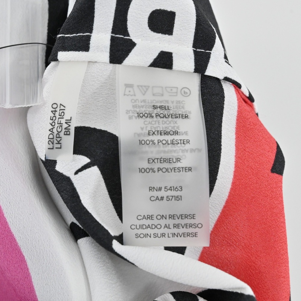 Karl Lagerfeld Paris Button Down Shirt Womens Size XS Pop Art Graphic Maximalist - Picture 7 of 9